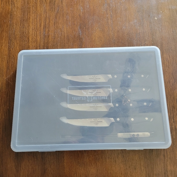 Trusted Butcher Knife Set with Case NEW (Missing Large Chef Knife) - Picture 2 of 5